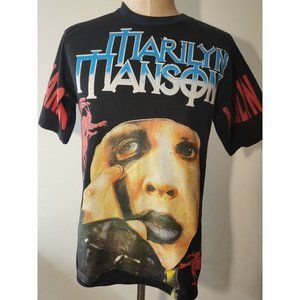 Multi Players Marilyn Manson Antichrist Custom Graphic T-Shirt Vintage one size